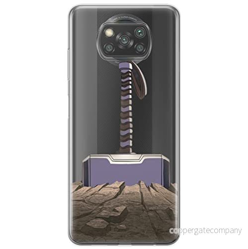 ERT GROUP mobiltelefonfodral för Xiaomi POCOPHONE X3 originalt och officiellt licensierat Marvel mönster Thor 002 optimalt anpassad till formen på mobiltelefonen, gedeeltelijk transparant 5903537123646
