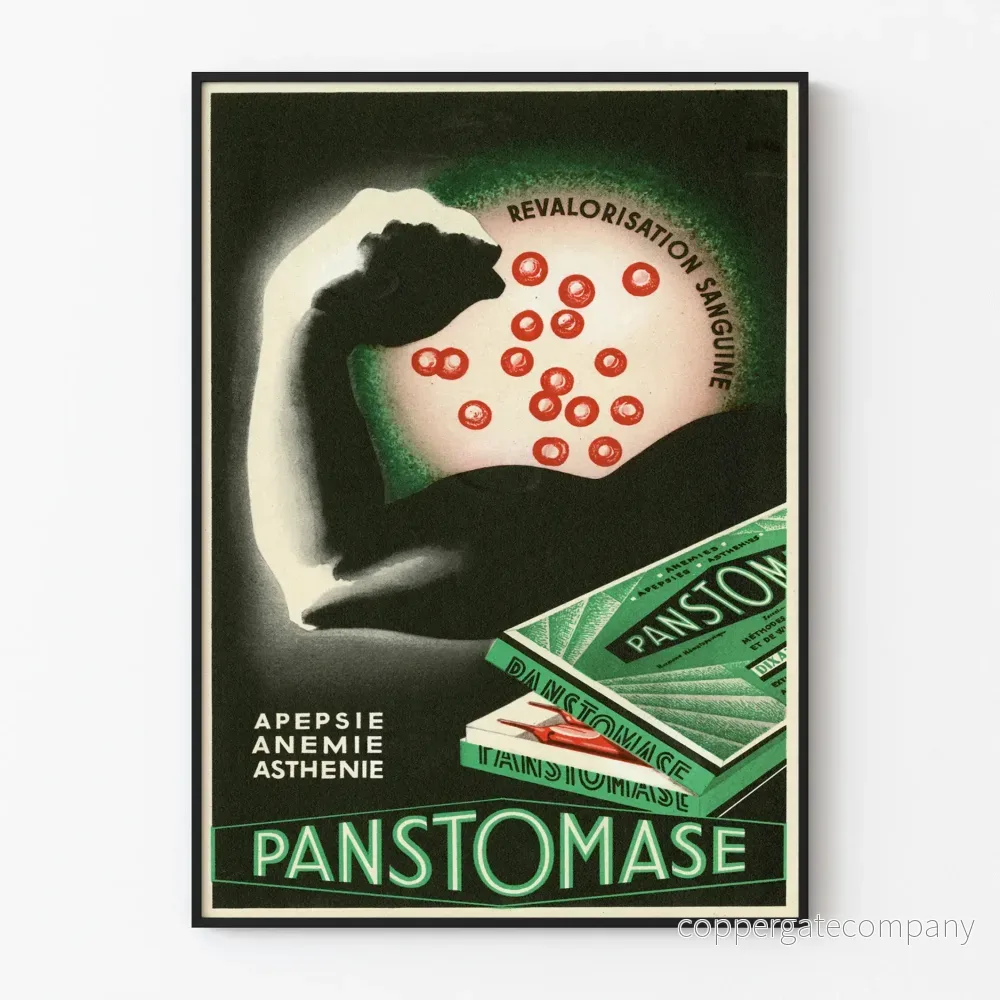 Vintageposter Panstomase medicinsk väggdekoration