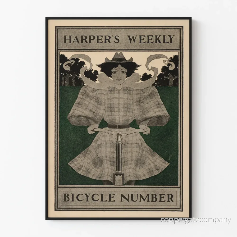 Vintageaffisch Harper's Weekly damcykel