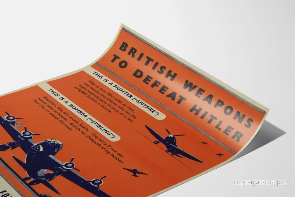 Vintageposter av brittiska flygvapnet Spitfire och Stirling - Bild 3