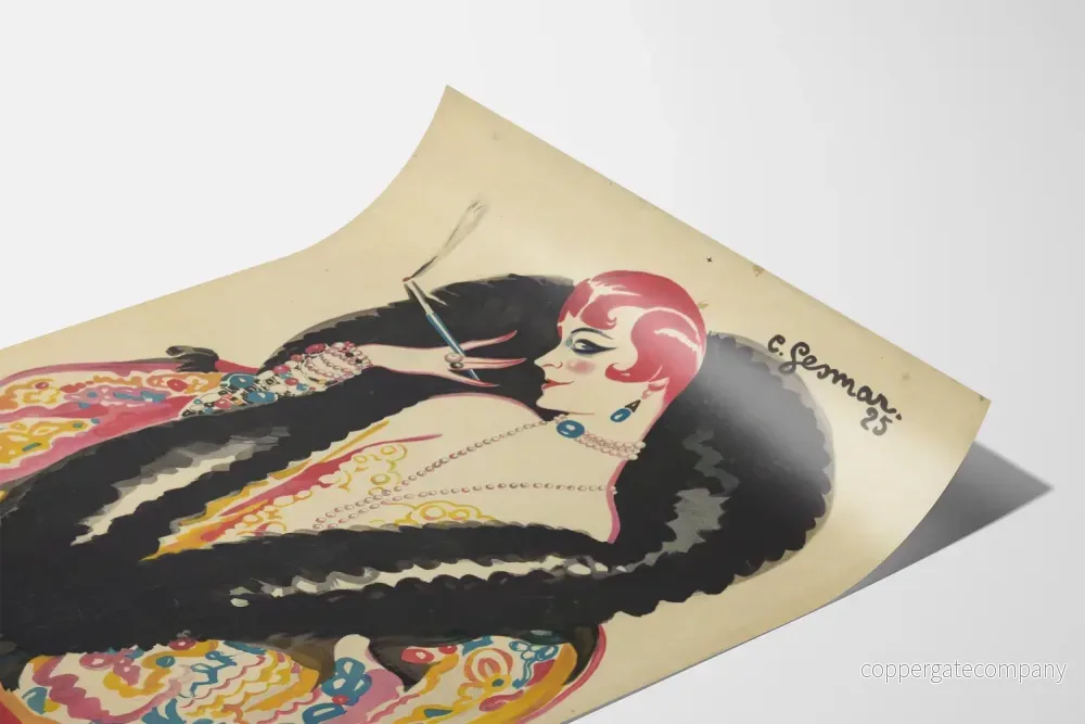 Vintageposter Jane Pierly 1925 – Väggdekoration Art Déco - Bild 3