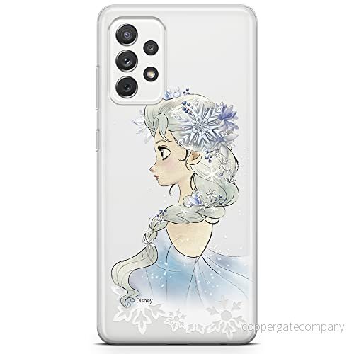 ERT GROUP mobiltelefonfodral för Samsung A52 5G / LTE 4G A52S originalt och officiellt licensierat Disney mönster Elsa 010 anpassad till formen på mobiltelefonen, gedeeltelijk transparant 5903040059524