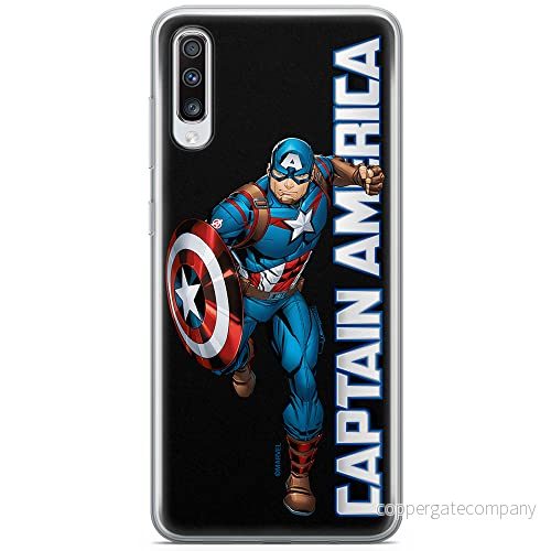 ERT GROUP mobiltelefonfodral för Samsung A70 originalt och officiellt licensierat Marvel mönster Captain America 030 optimalt anpassad till formen på mobiltelefonen, fodral tillverkad av TPU plast 5904805322532