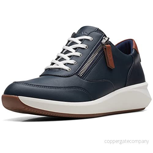 Clarks Un Rio Zip Womens Navy Combi, 5 5063090039249