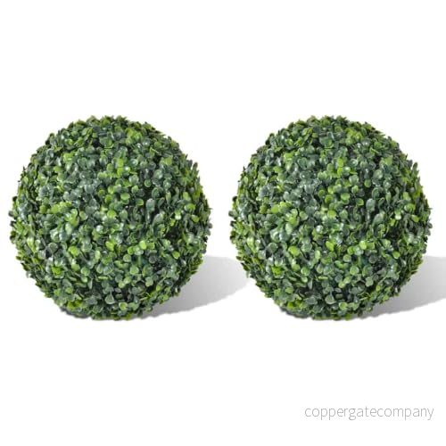 vidaXL 2x Konstväxt Buxbom Bollar Buxbomväxt Buxbomväxter Buxbomboll Buxbombollar Plastväxt Fuskväxt Fuskväxter Plastväxter Växtboll Växtbollar 8718475863007