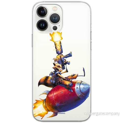 ERT GROUP mobiltelefonfodral för Samsung S10 originalt och officiellt licensierat Marvel mönster Rocket 007 Vit optimalt anpassad till formen på mobiltelefonen, gedeeltelijk transparant 5902980281415