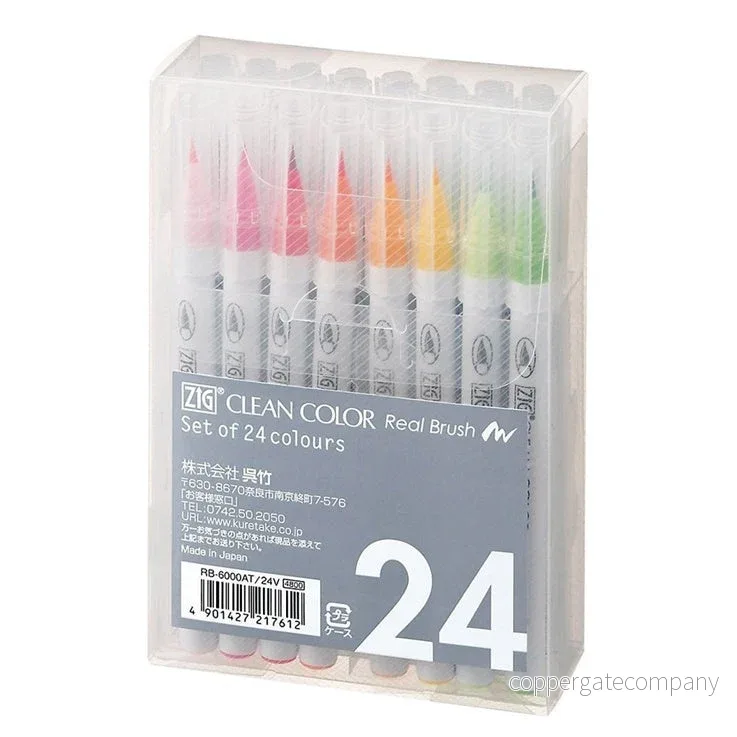 Zig Clean Color Brush Pen med 24 st (set) 4901427217612 Zig Clean Color Brush Pen med 24 st (set) 4901427217612
