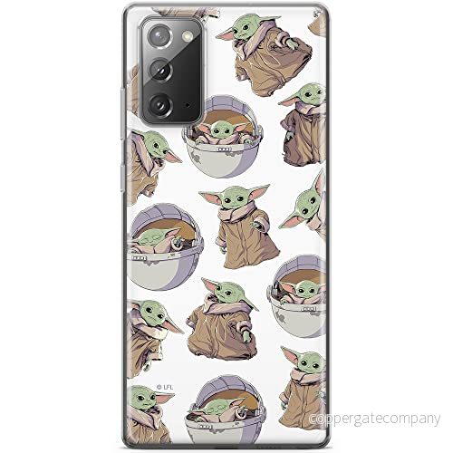 ERT GROUP mobiltelefonfodral för Samsung GALAXY NOTE 20 originalt och officiellt licensierat Star Wars mönster Baby Yoda 028 anpassad till formen på mobiltelefonen, fodral tillverkad av TPU plast 5904805095313