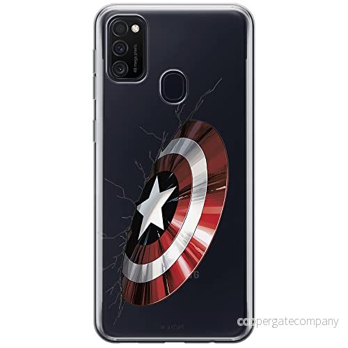 ERT GROUP mobiltelefonfodral för Samsung M21 originalt och officiellt licensierat Marvel mönster Captain America 023 optimalt anpassad till formen på mobiltelefonen, gedeeltelijk transparant 5903537836942