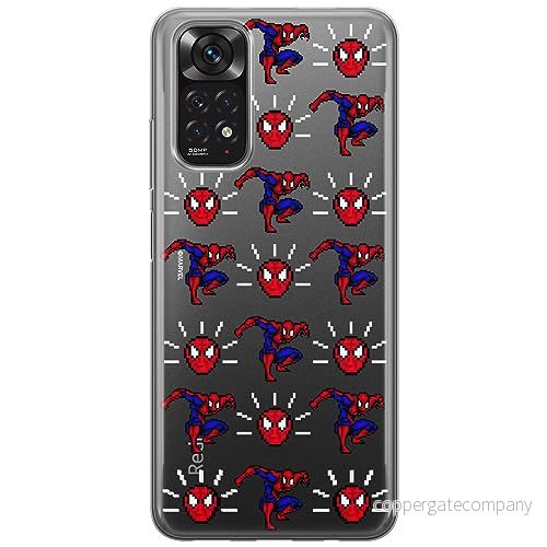 ERT GROUP mobiltelefonfodral för Xiaomi REDMI NOTE 11 4G/ 11S 4G originalt och officiellt licensierat Marvel mönster Spider Man 025 anpassad till formen på mobiltelefonen, gedeeltelijk transparant 5905795001391
