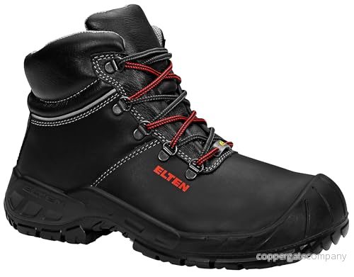 ELTEN Säkerhetsskor RENZO XW Mid ESD S3, herr, läder, stålhätta, lätt, robust, svart, storlek: 49 4030839257265