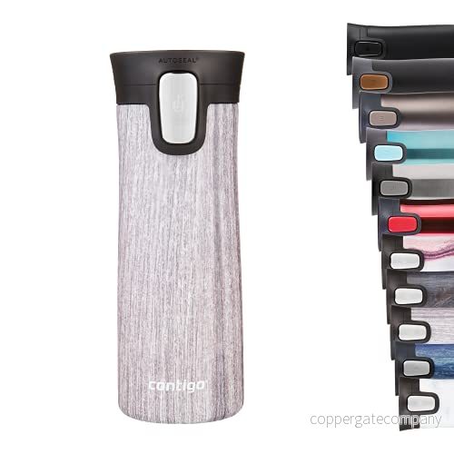 Contigo Pinnacle Autoseal termos, resetermos av rostfritt stål, termosflaska, läckagesäker, kaffetermos i farten, resemugg med BPA fritt Easy Clean lock, 420 ml 840276161339