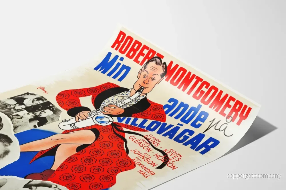 Vintageposter Here Comes Mr. Jordan - Retro Väggdekoration - Bild 3