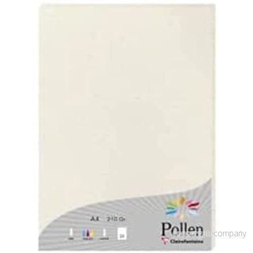 Clairefontaine 55014C Étui de 25 Feuilles Format A4 (21x29,7cm) 210g/m² Papier Natura 100% Recyclé d'Invitation Evènements et Correspondance Gamme Pollen Premium 3329680550146