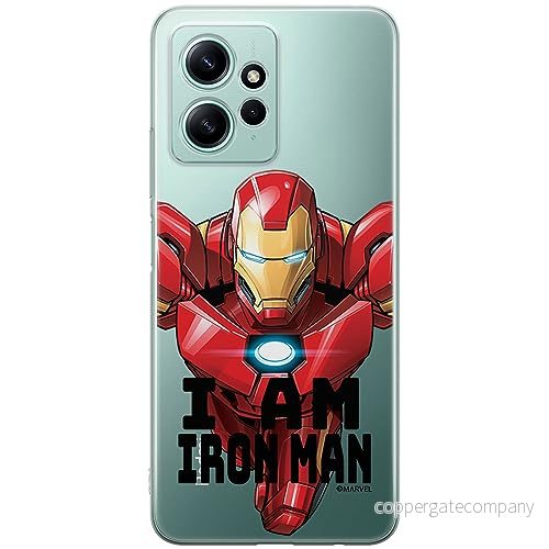 ERT GROUP mobiltelefonfodral för Xiaomi REDMI NOTE 12 4G originalt och officiellt licensierat Marvel mönster Iron Man 029 optimalt anpassad till formen på mobiltelefonen, gedeeltelijk transparant 5905511943943
