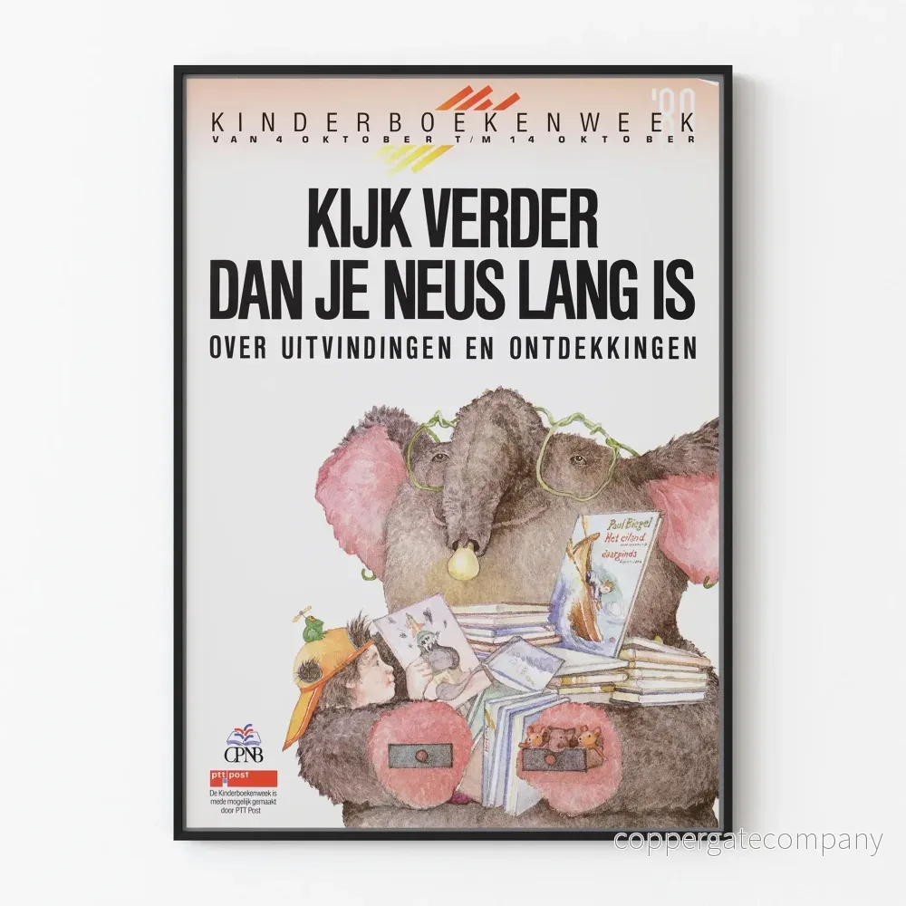 Posters för Kinderboekenweek 1980 - Titta bortom din näsa