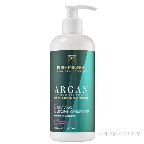 Argan Oil Leave in Conditioner 350 ml / 11.8 fl.oz Enriched with Pure Dead Sea Minerals and Natural Moroccan for Dry Hair 7291034755162