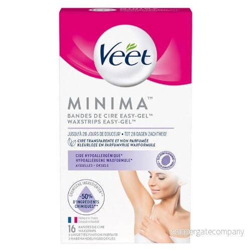 VEET PURE 16 remsor av kallt vax armhålor, känslig hud, rekommenderas hudläkare, långvarig hårborttagning 3059944026758