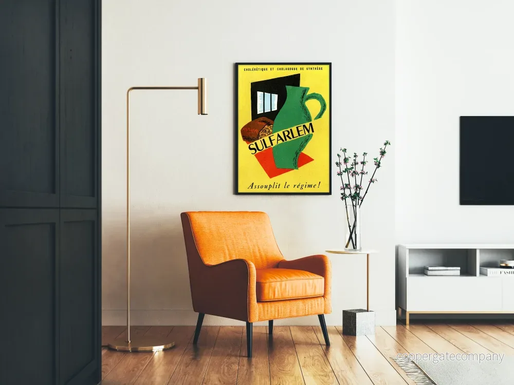 Vintage reklamposter för Sulfarlem för retro väggdekoration - Bild 2