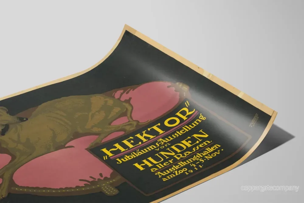 Vintageaffisch för hundutställning Hektor 1911 - Bild 2