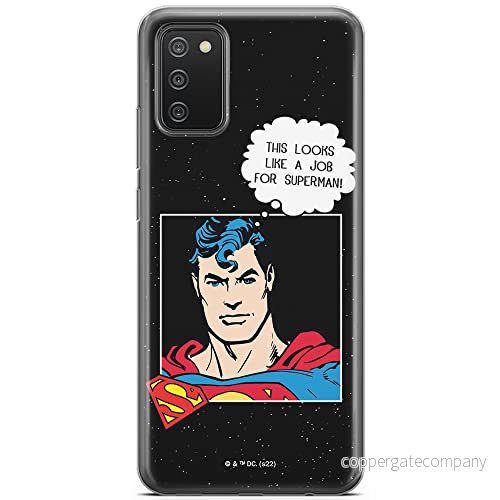 ERT GROUP mobiltelefonfodral för Samsung A02S originalt och officiellt licensierat DC mönster Superman 037 optimalt anpassad till formen på mobiltelefonen, fodral tillverkad av TPU plast 5905131572370