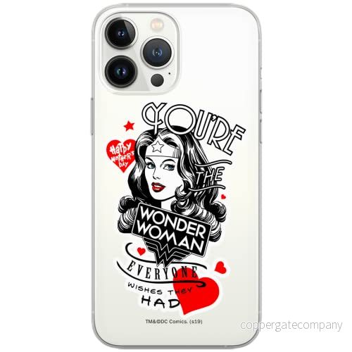 ERT GROUP mobiltelefonfodral för Iphone 13 PRO MAX originalt och officiellt licensierat DC mönster Wonder Woman 014 Vit optimalt anpassad till formen på mobiltelefonen, gedeeltelijk transparant 5903932874266