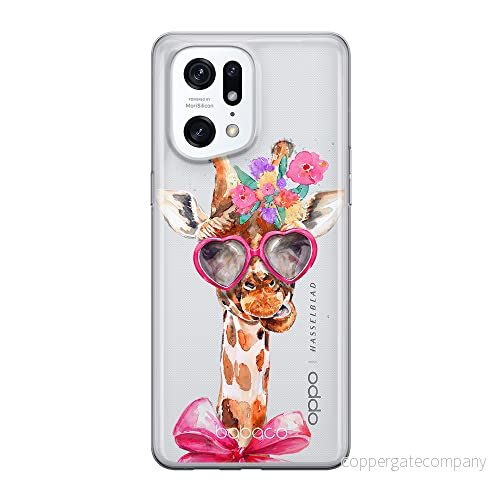 ERT GROUP mobiltelefonfodral för Oppo FIND X5 PRO originalt och officiellt licensierat Babaco mönster Giraffe 002 optimalt anpassad till formen på mobiltelefonen, gedeeltelijk transparant 5905511400897