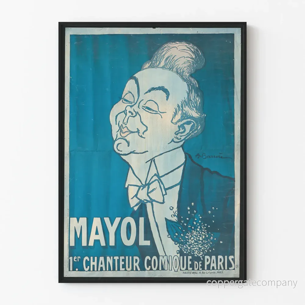 Vintageaffisch Mayol Paris första komiska sångare