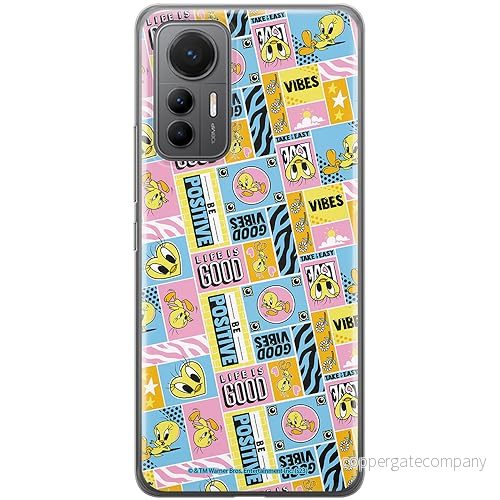 ERT GROUP mobiltelefonfodral för Xiaomi 12 LITE originalt och officiellt licensierat Looney Tunes mönster Tweety 012 optimalt anpassad till formen på mobiltelefonen, fodral tillverkad av TPU plast 5905795094270