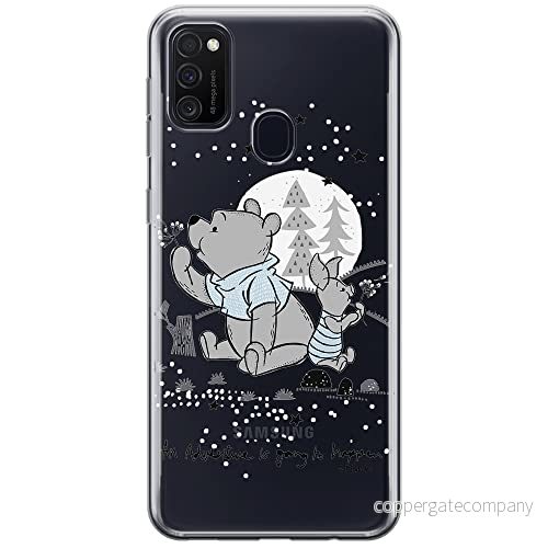 ERT GROUP mobiltelefonfodral för Samsung M21 originalt och officiellt licensierat Disney mönster Winnie the Pooh and friends 008 anpassad till formen på mobiltelefonen, gedeeltelijk transparant 5903537833606