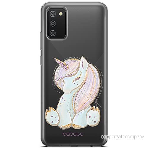 ERT GROUP mobiltelefonfodral för Samsung A02S originalt och officiellt licensierat Babaco mönster Unicorn 002 optimalt anpassad till formen på mobiltelefonen, gedeeltelijk transparant 5904805413001
