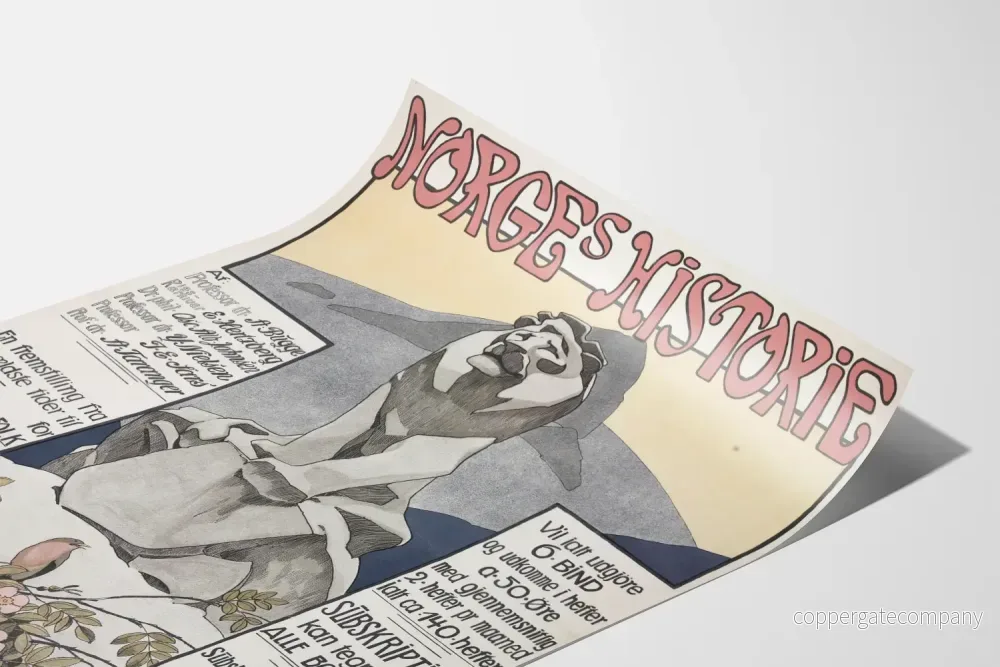 Vintageaffisch Norges Historie för väggdekoration - Bild 3