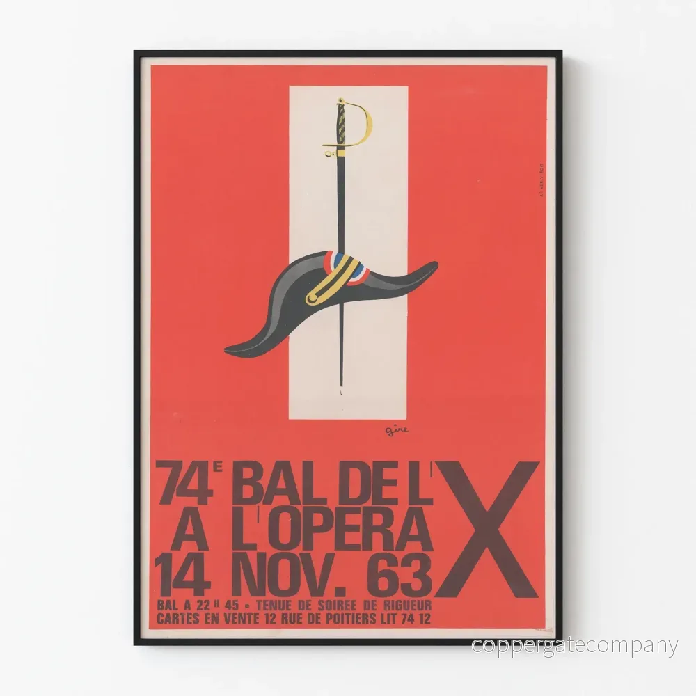Vintageposter 74:e Balen av X vid Operan 1963