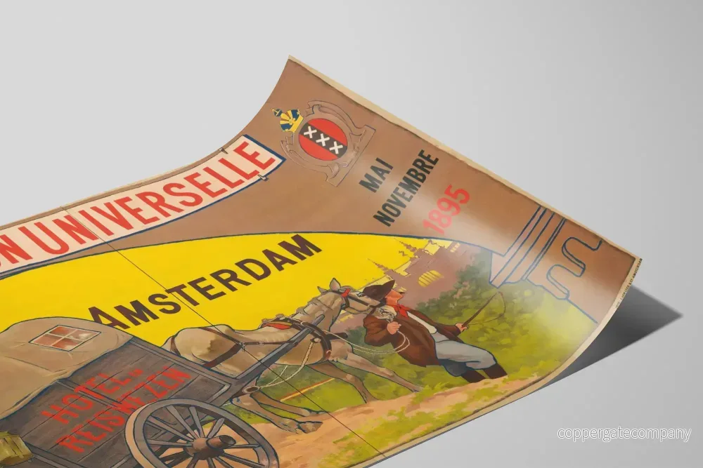 Vintageposter från världsutställningen i Amsterdam 1895 - Bild 2