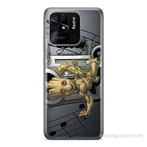 ERT GROUP mobiltelefonfodral för Xiaomi REDMI 10C originalt och officiellt licensierat Marvel mönster Groot 004 optimalt anpassad till formen på mobiltelefonen, gedeeltelijk transparant 5905511537234