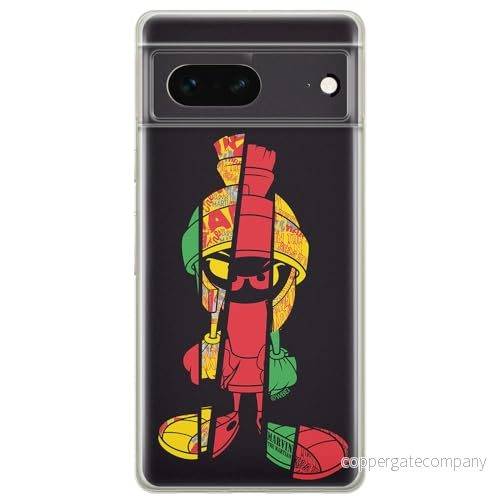 ERT GROUP mobiltelefonfodral för Google PIXEL 7 originalt och officiellt licensierat Looney Tunes mönster Marwin 003 optimalt anpassad till formen på mobiltelefonen, fodral tillverkad av TPU plast 5905795143640