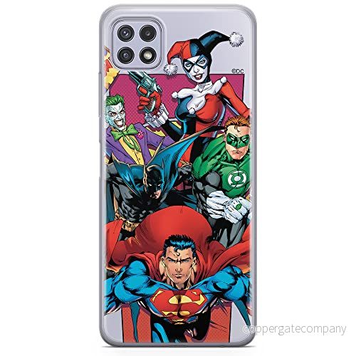ERT GROUP mobiltelefonfodral för Samsung A22 5G originalt och officiellt licensierat DC mönster Justice League 004 Vit optimalt anpassad till formen på mobiltelefonen, gedeeltelijk transparant 5903932828405