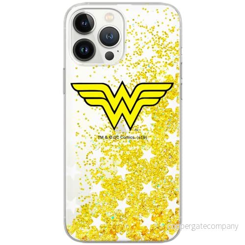 ERT GROUP mobiltelefonfodral för Apple Iphone 5/5S/SE originalt och officiellt licensierat DC mönster Wonder Woman 006 Vit optimalt anpassad till formen på mobiltelefonen, med glitter overflow effekt 5902980391411