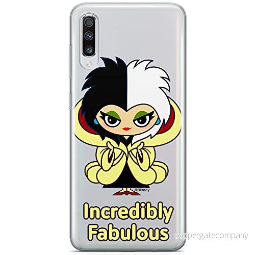 ERT GROUP mobiltelefonfodral för Samsung A70 originalt och officiellt licensierat Disney mönster Cruella 006 optimalt anpassad till formen på mobiltelefonen, gedeeltelijk transparant 5905131489913