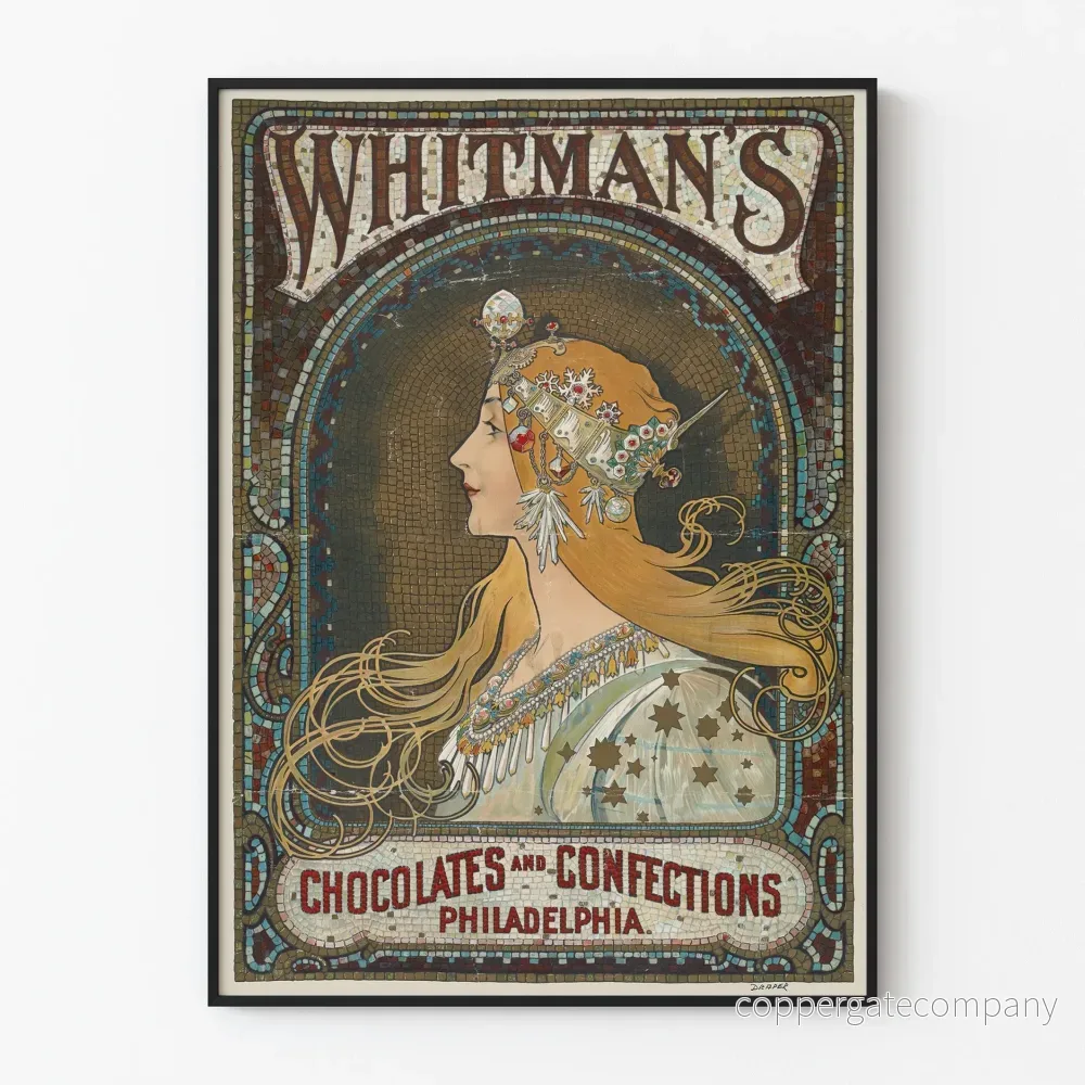 Vintageposter av Whitman's Chocolates and Confections Philadelphia