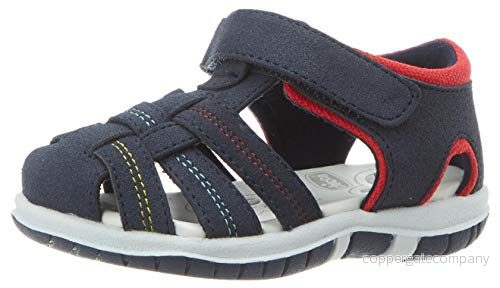 Chicco, Fausto stängd tå sandal, Justerbara sandaler unisex barn , Blå/Röd, 21 8051182060582