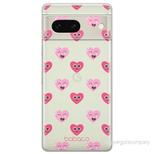 ERT GROUP mobiltelefonfodral för Google PIXEL 7 originalt och officiellt licensierat Babaco mönster Hearts 006 optimalt anpassad till formen på mobiltelefonen, gedeeltelijk transparant 5905795146719