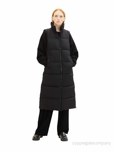 TOM TAILOR Denim Dam 1036571 väst, 14482 Deep Black, S, djup svart 4066887725609