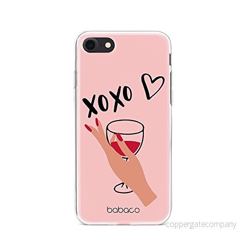 ERT GROUP mobiltelefonfodral för Apple Iphone 7/8/ SE 2/ 3 originalt och officiellt licensierat Babaco mönster XOXO 001 Vit anpassad till formen på mobiltelefonen, fodral tillverkad av TPU plast 5904805043833
