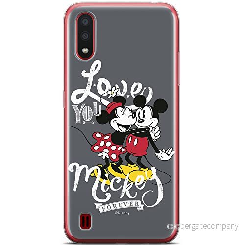 ERT GROUP mobiltelefonfodral för Samsung A01 originalt och officiellt licensierat Disney mönster Mickey & Minnie 001 optimalt anpassad till formen på mobiltelefonen, fodral tillverkad av TPU plast 5904805424892