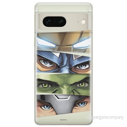 ERT GROUP mobiltelefonfodral för Google PIXEL 7 originalt och officiellt licensierat Marvel mönster Avengers 006 optimalt anpassad till formen på mobiltelefonen, gedeeltelijk transparant 5905795157401