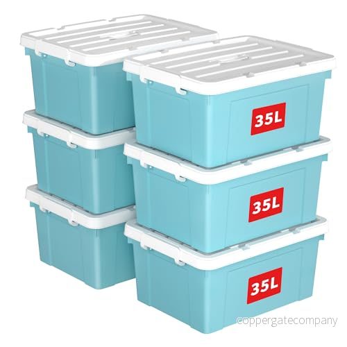 Cetomo Förvaringslådor 35 L – 6-pack – Plastlåda med lock 6925801117587