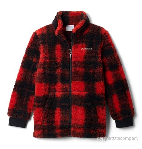 Columbia Youth Rugged Ridge II Mönstrad Sherpa Fleecejacka med Hellång Dragkedja för Killar 195981345001