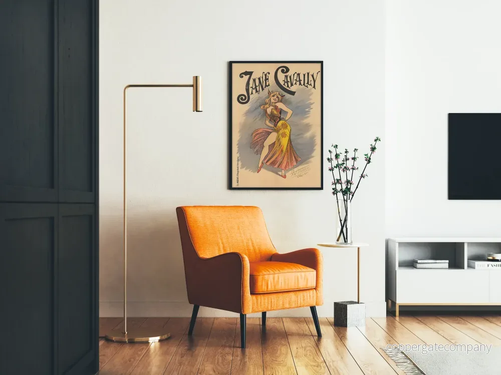 Vintage konstnärsposter Jane Cavally - Retro väggdekoration - Bild 2