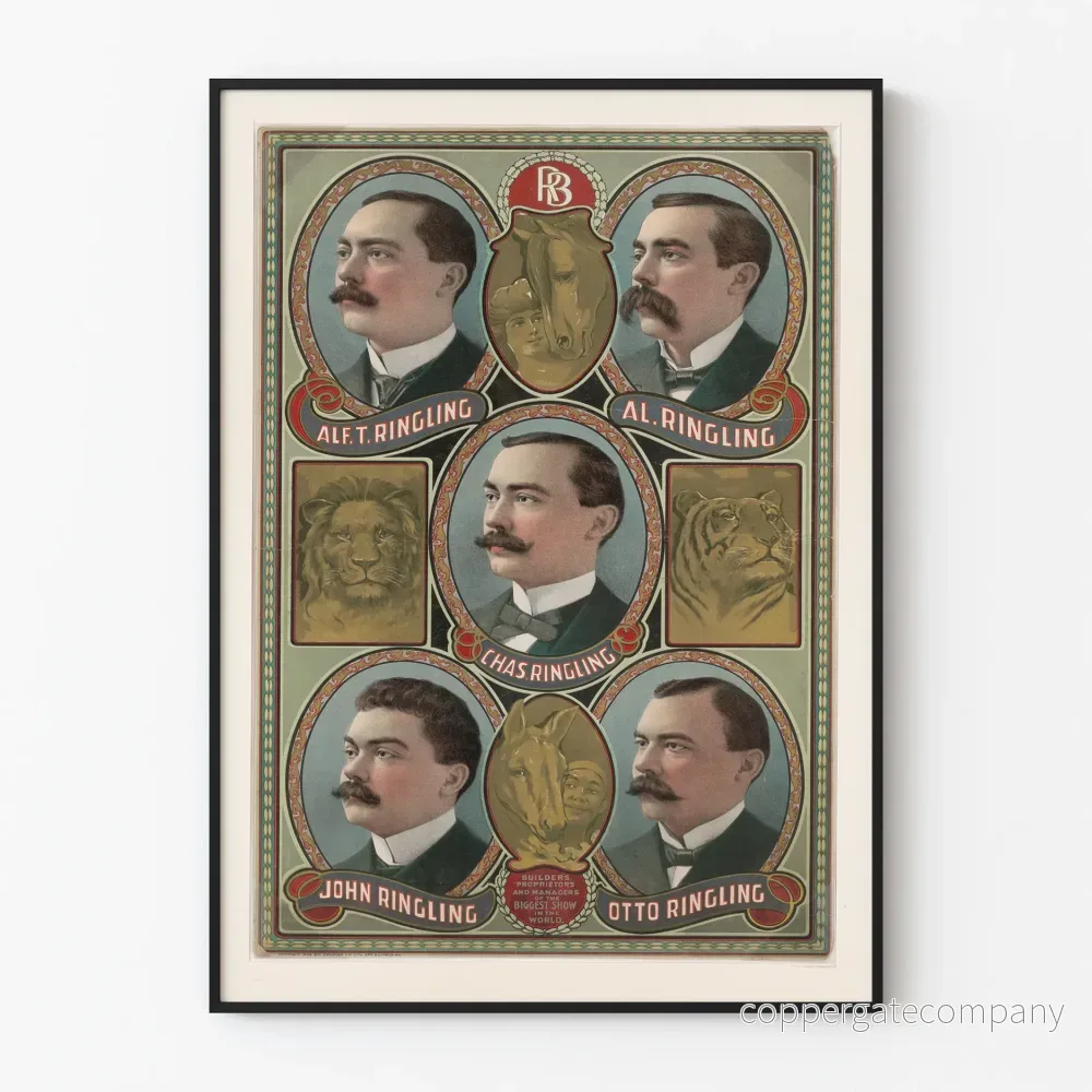 Vintage Circus Ringling Brothers Poster - Retro Väggdekoration